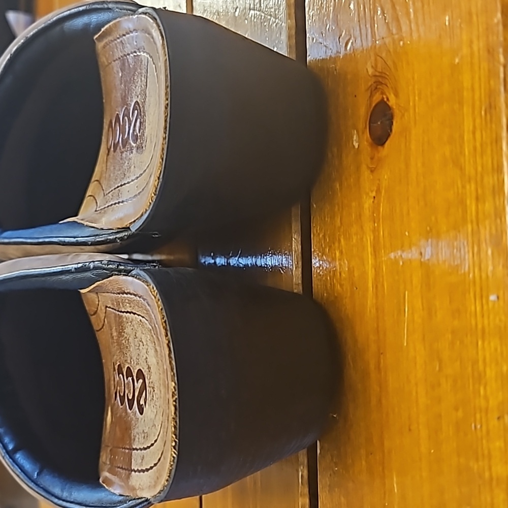 Leather Ecco mule / clogs sz. 41 or 8.5 - Picture 5 of 7